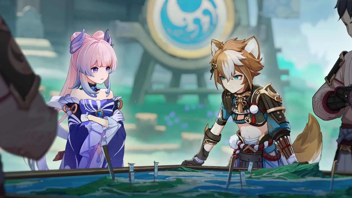 pinkblueotd's tweet photo. 💖💙✨ Today’s second Pink/Blue duo of the day is Kokomi and Gorou from Genshin Impact! https://t.co/UZ5bqcUSKy