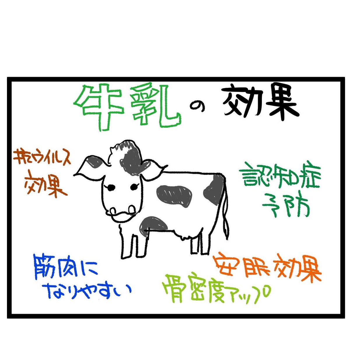 #四コマ漫画
#牛乳
#豆乳
豆乳は牛乳の代わりにはなりません 