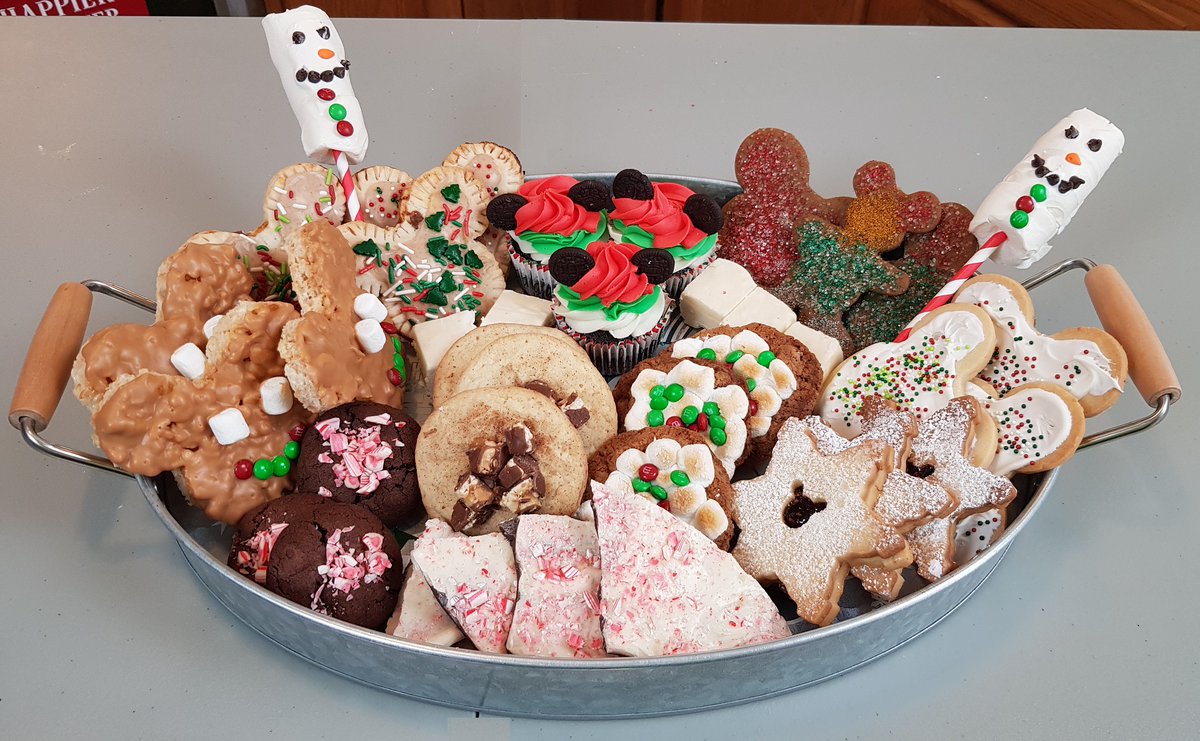 ThemePark2Table's tweet photo. The Ta-Da Treat Tray! Every one of the 12 treats we've made in our Twelve Days of Theme Park Treats series!  Thanks for watching everyone! https://t.co/S1qm7ahbqy https://t.co/TGBxI8xchd