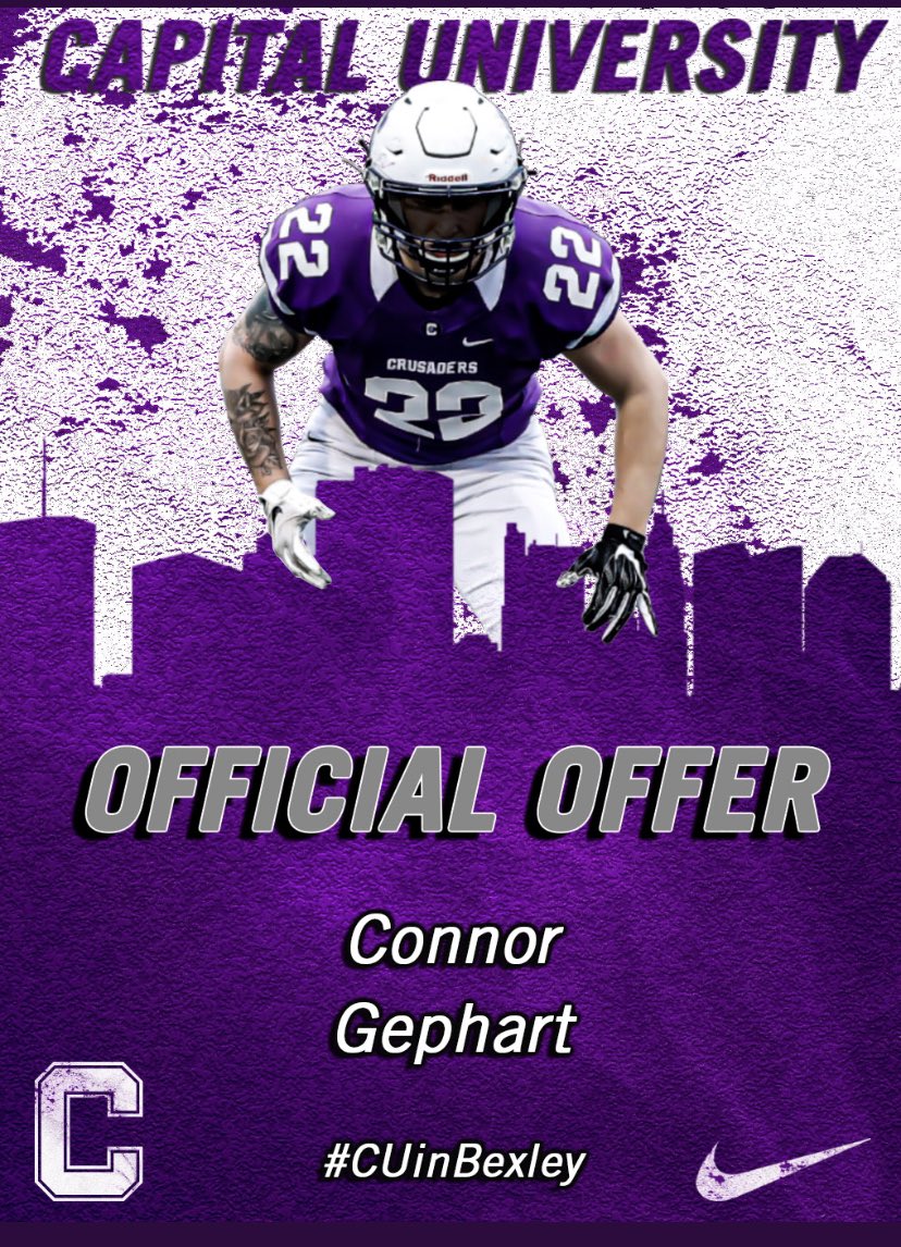 Blessed to receive an offer from Capital 🤍💜 <a href="/CoachMWright/">Matthew Wright</a> <a href="/CapitalU_FB/">Capital University Football</a>