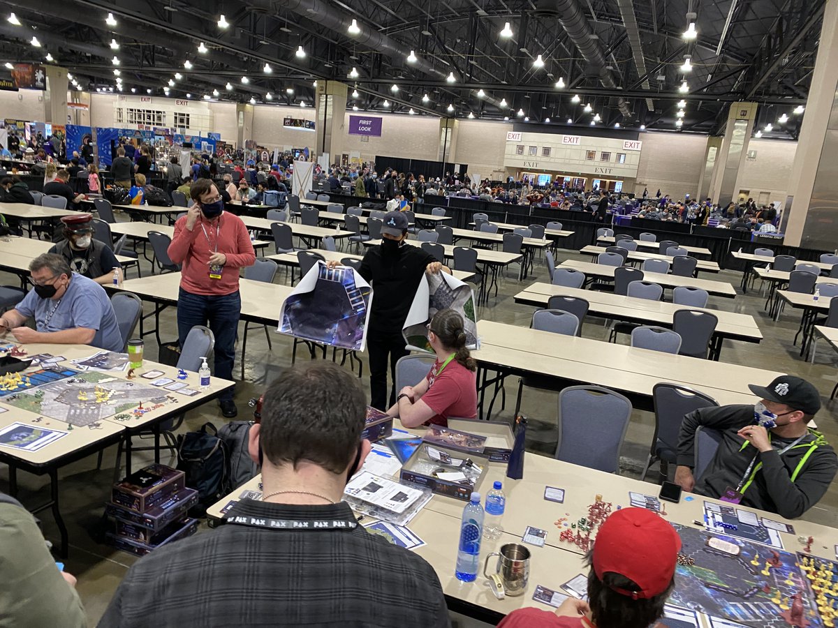 deadalivegames's tweet photo. Final raffle on the last day of #PAXUnplugged2021 #PAXUnplugged for #omicronprotocol. Gave out a bunch of swag and a Core Box to Rob. Congrats! That a wrap everyone! https://t.co/EePYiuWiDl