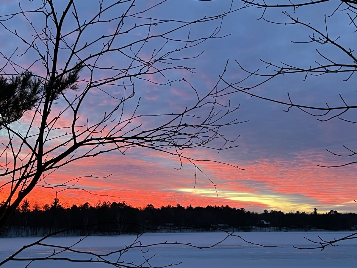 Beautiful sunset in the #northwoods of #Wisconsin.