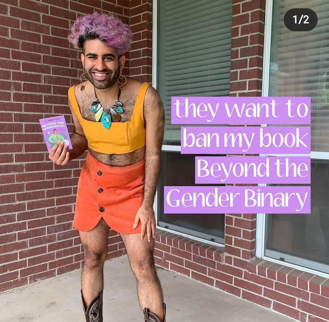 teaandfrozenpea's tweet photo. #BeyondTheGenderBinary is one of the 850 books they want to ban. Buy a donation copy that will go directly to a LGBTQ Youth in the US. Help Alok to spread it. Help LGBTQ community to express themselves. Help the world to heal.
🏳️🌈📚💕 @alokvmenon 💪📚🏳️🌈https://t.co/BhKFOXatGu https://t.co/7np9YFZKGM