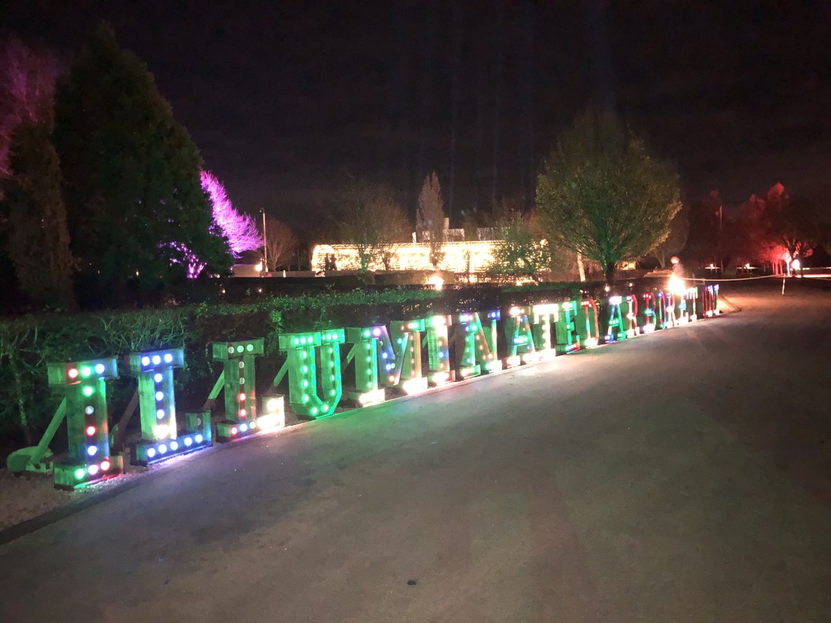 Lovely walk ⁦⁦<a href="/Nat_Mem_Arb/">National Memorial Arboretum</a>⁩ illuminated this evening.
