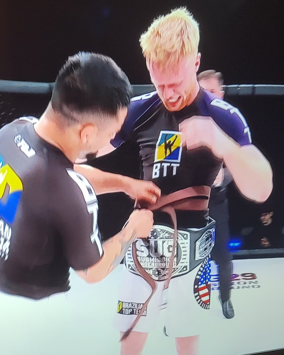 SUG_Grappling's tweet photo. NEW Tag Team Jiu Jitsu Champions: TEAM BTT...

And NEWWWW Brown belt Charlie Gilpin as presented by teammate and coach Gustavo Bessa!

We all just had an incredible moment of jiu jitsu...and it continues on @ufcfightpass for SUG 29 in 5 minutes!! https://t.co/fkP2ITaen4