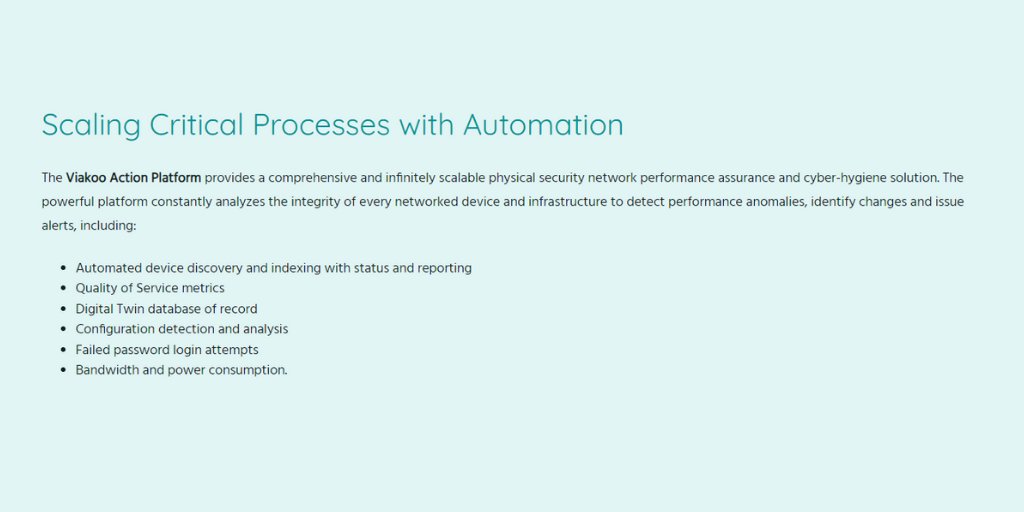 viakoo's tweet photo. It's critical to detect #MissingVideo to ensure your surveillance system is recording all activities before an event takes place. The Viakoo #ActionPlatform runs advanced #analytics to automatically detect problems, provide diagnosis, and recommend fixes.
https://t.co/iq1WRtg4A2 https://t.co/6sGbdp3xnO