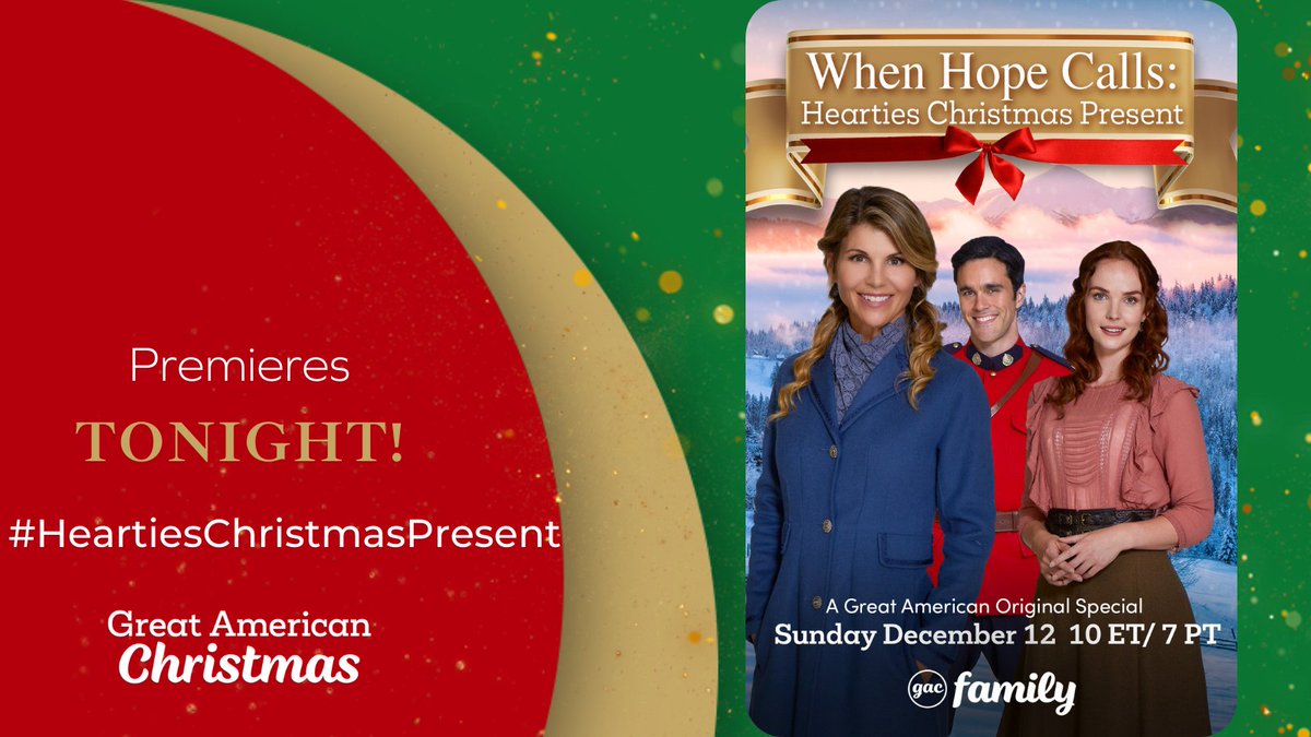 GAfamilyTV's tweet image. Tune in TONIGHT, 10pET/7pPT, for the "When Hope Calls: Hearties Christmas Present," on #GACfamilyTV, immediately following "A Christmas Star" with @DLissing &amp;amp; @saradjcanning! 🌟🎄#WhenHopeCalls #HeartiesChristmasPresent #WhenHopeCallsChristmas #GACers #Hearties #Hopefuls @WHC_TV