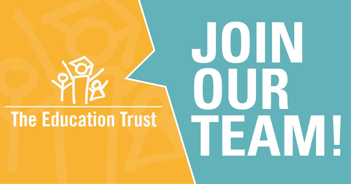 EdTrust's tweet photo. We’re #hiring for various positions on our communications, #HigherEd, P-12, & partnerships & engagement teams! Apply today! https://t.co/xz86rjJLkW #jobs #hiring #JoinEdTrust https://t.co/2H5xPvxX91