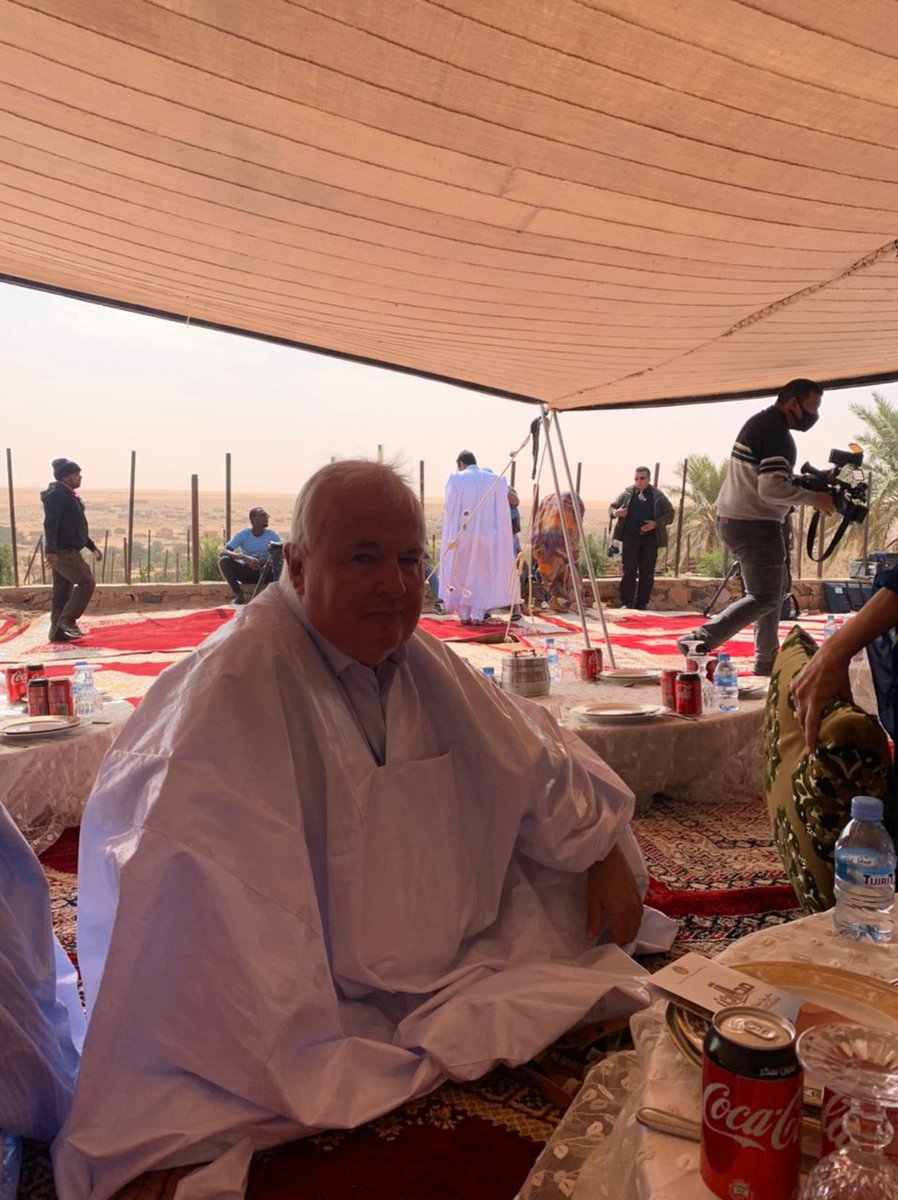 ColinWellsUK's tweet photo. Thank you Ismail Ould Cheikh Ahmed, Mauritania Foreign Minister, for facilitating the inspiring speech by El Khalil Enahoui to the diplomatic corps on Islam and Tolerance @ #ancientcities @ #Ouadane. An honour to be present. Respect to M.Enahoui. @UKinMauritania https://t.co/JkkiBs9eQG