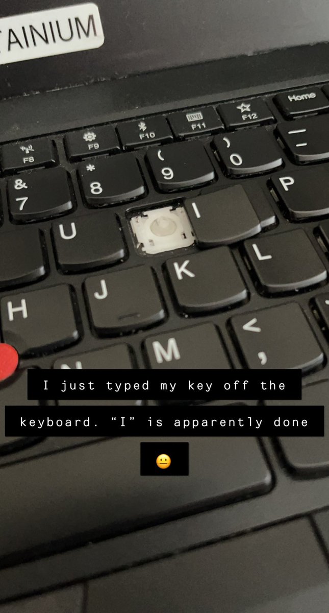 VermillionDM's tweet photo. “I” am done with this keyboard. 🤦‍♂️ https://t.co/EscD9Ej5JM