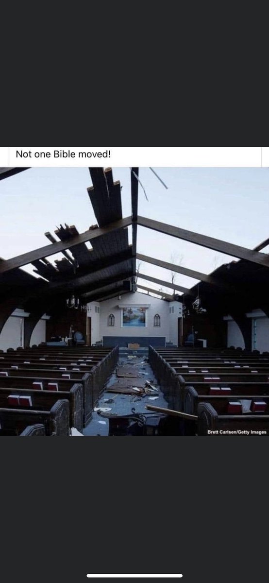 gjhunt41553's tweet image. A church in Mayfield, Ky. Not one Bible moved