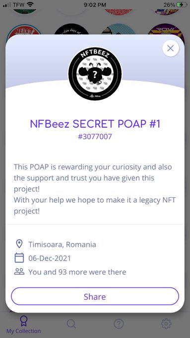 WenPoap's tweet photo. Wen Poap?
A rare Poap! By NFBeez **Secret Poap** ππ
Comment and Like why you should get this Poap!
We will pick Winners at Midnight!
#poaps #poap #wenpoap #freepoap #poapcode #poapsecret #newpoap https://t.co/dQG35bfE32