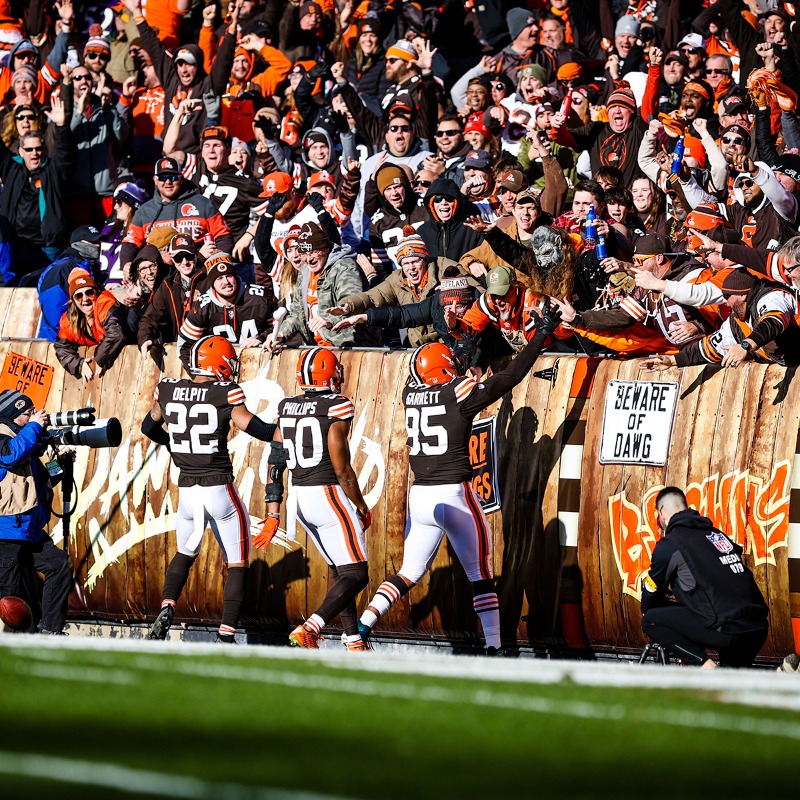 Browns's tweet photo. Two of our top playmakers put themselves in rare company to help us secure a big win