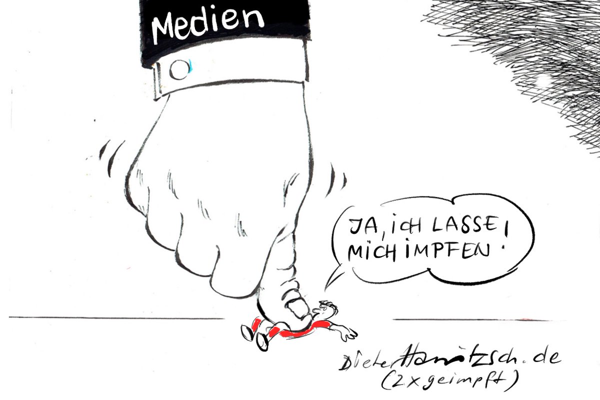 Ich bin 2x geimpft und lasse mich nächste Woche "boostern" (nicht ganz überzeugt, offengesagt). Joshua Kimmich lässt sich jetzt auch impfen. Natürlich, was bleibt ihm denn übrig?
Die politikhörige bundesdeutsche Medienmacht hat ihm keine Wahl gelassen. Schämen die sich nicht ?