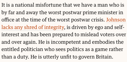 The Observer not mincing its words