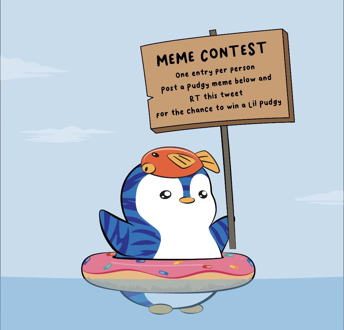 The 5 best memes submitted by Midnight EST on Wednesday will each receive a free Lil Pudgy! 

Oh, make sure to retweet this Tweet and your favorite memes below… 😉

How to enter? Details below. ⬇️