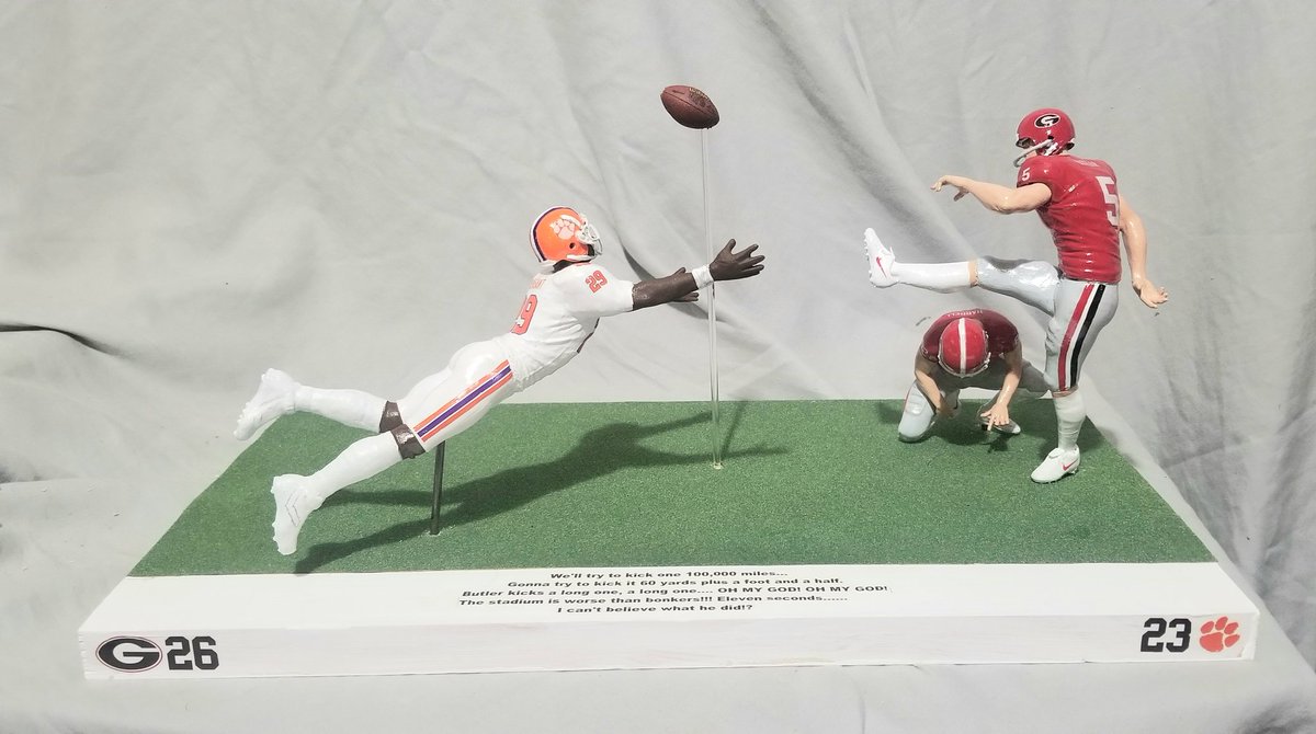 strength_coach1's tweet photo. @Therealbutthead custom made figure i made of your famous 60yd fg against clemson. https://t.co/0LXSed5YeT