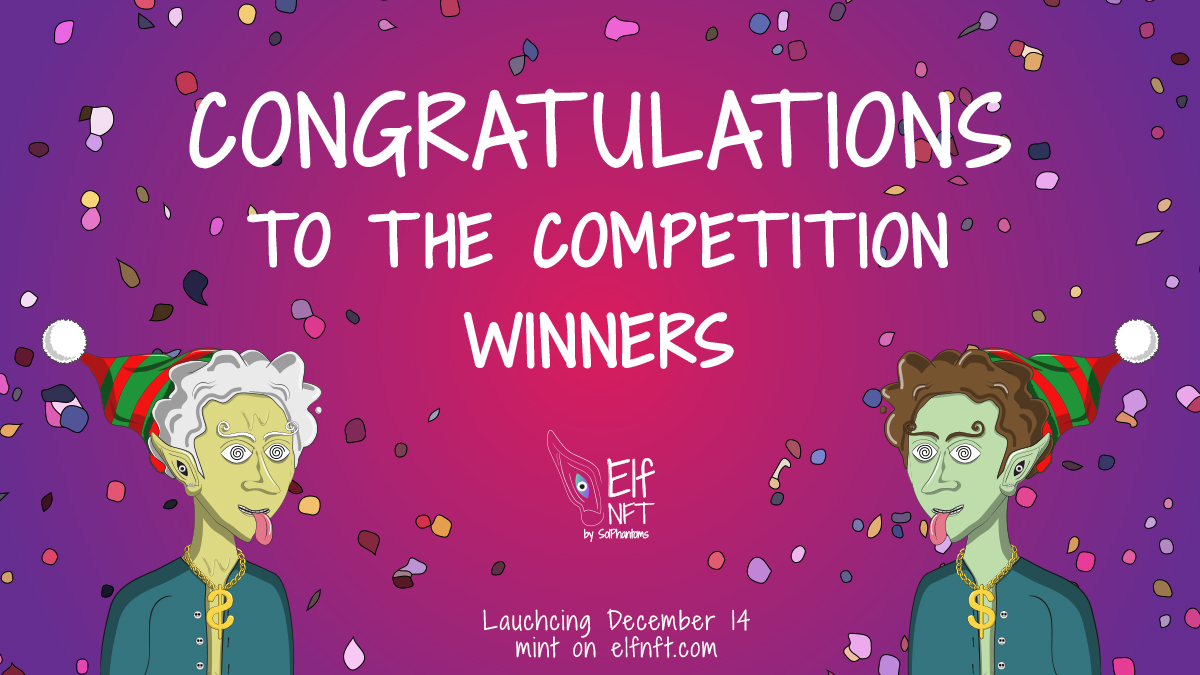 ElfNFT's tweet image. Congratulations 🎁🎁to @arunach72260205 @ManSaul90  @stitch_sol @KvngKellz @NFT_High_GUY420 @vivikuy @MalinRic. Please DM us your wallet addresses to become Elf owners and make sure to join our Discord discord.gg/SolPhantoms to know all the updates from The Elves. 🧝🧝🧝🧝