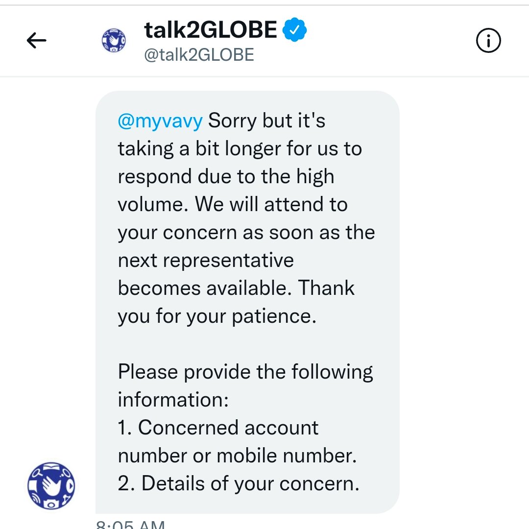 myvavy's tweet photo. @talk2GLOBE Puro na lang ganyan. Ang haba na ng explanation ko tapos paulit ulitin niyo na naman! https://t.co/L3nvwX4WST