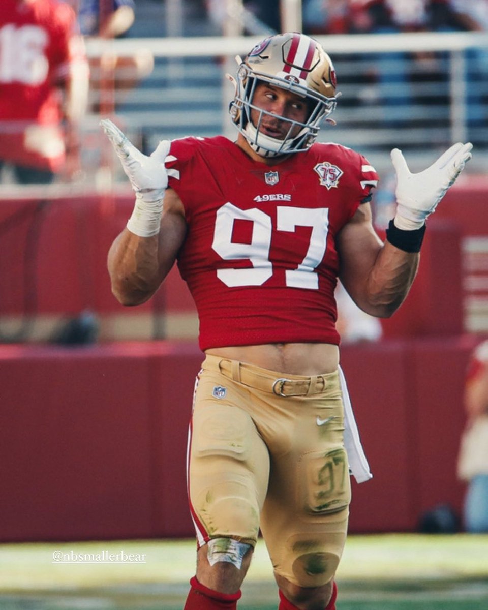 OurSf49ers's tweet photo. Nick Bosa: 13 games, 13 sacks! 

#49ers || #FTTB || #ProBowlVote + @nbsmallerbear https://t.co/P7wesDfx8S