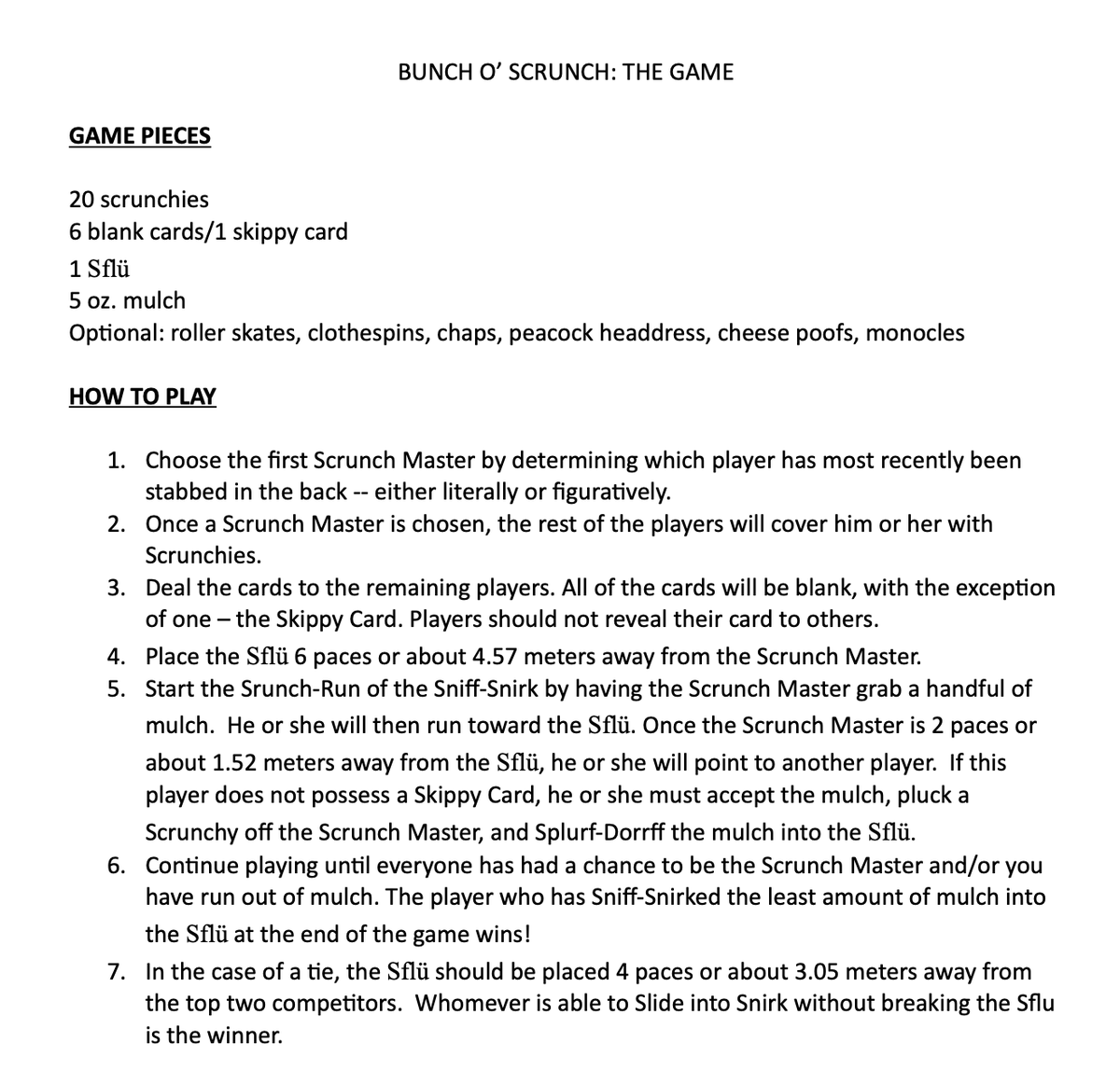 MMeghanMcCarthy's tweet image. Want to play Bunch-O-Scrunch with your friends and family this holiday season? Here are the rules for every centaur's favorite game! Don't forget the mulch! #Centaurworld