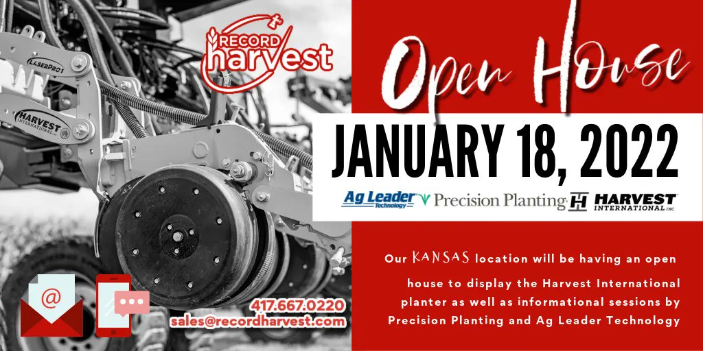 recordharvest's tweet photo. ๐๏ธ๐
KANSAS OPEN HOUSE- ON LOCATION!
MARK YOUR CALENDARS TODAY!๐๏ธ๐
#recordharvest #agopenhouse #farmupgrades https://t.co/JYnnOcvBZb