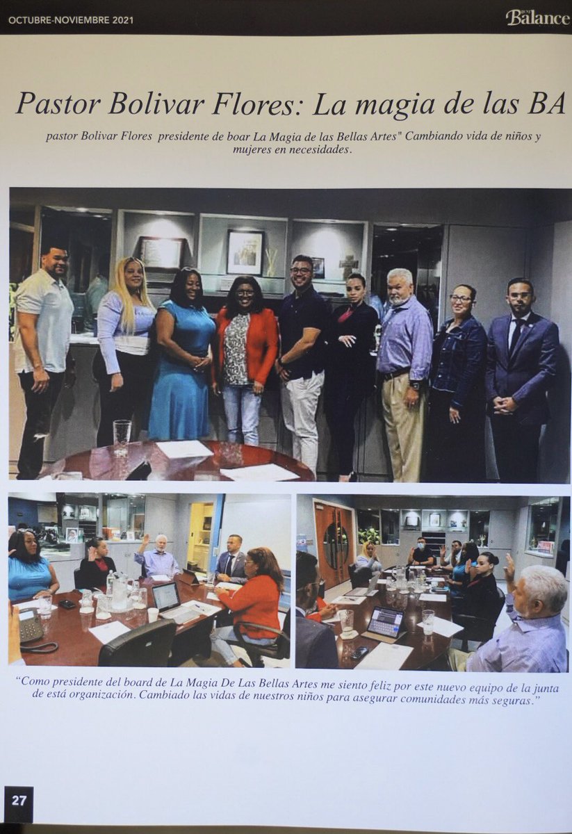 Gracias a la revista Balance por este artículo sobre la organización de La Magia De Las Bellas Artes