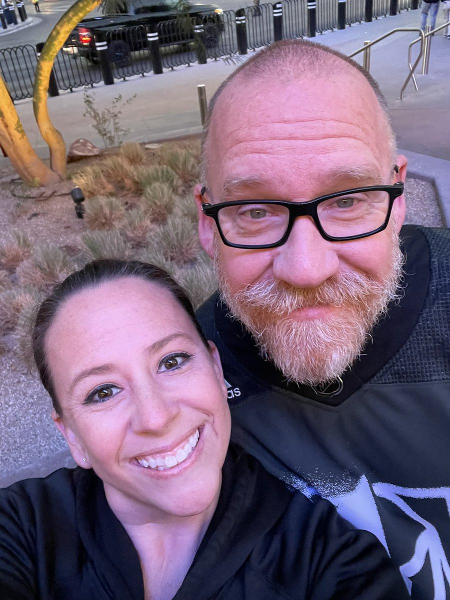 Great way to end a busy weekend! Date Knight #goknightsgo #VegasBorn tired Teacher ready for winter break!