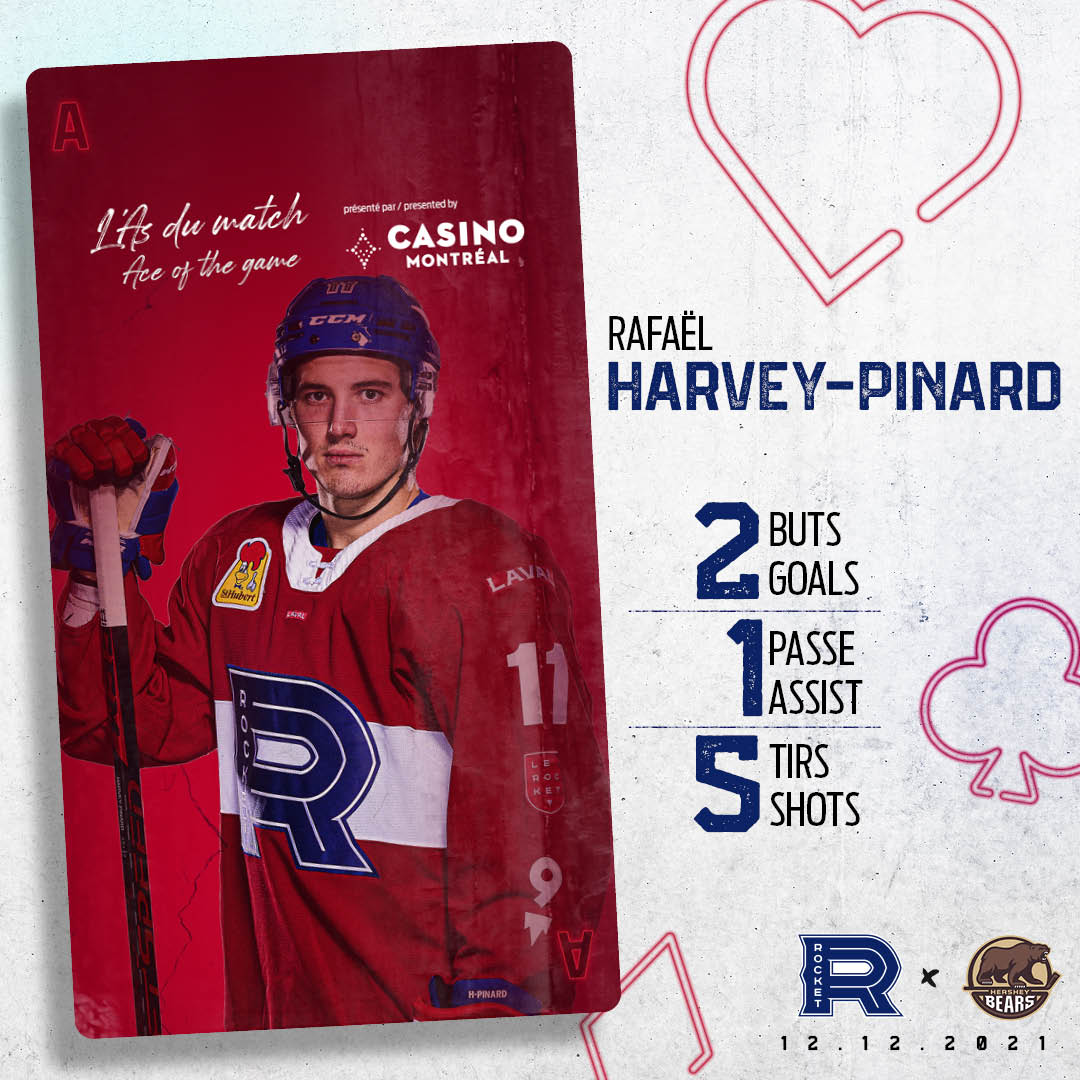 RocketLaval's tweet image. Grosse soirée pour Harvey-Pinard
1re ⭐️
2 buts
Le but gagnant 

Big night for Harvey-Pinard
1st ⭐️
2 goals
GWG

#GoRocket | @CasinoMontreal