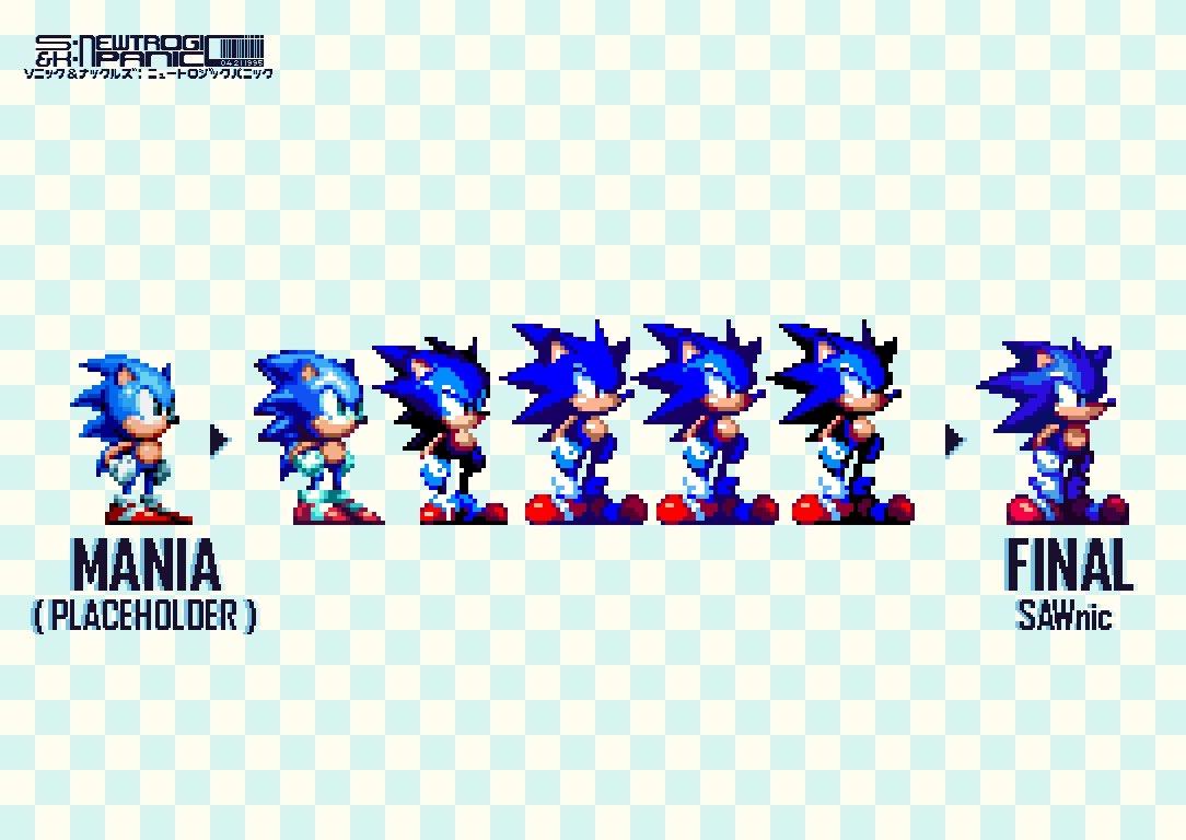 S&K NEWTROGIC PANIC on X: Here's The short timeline of Sonic's sprites   / X