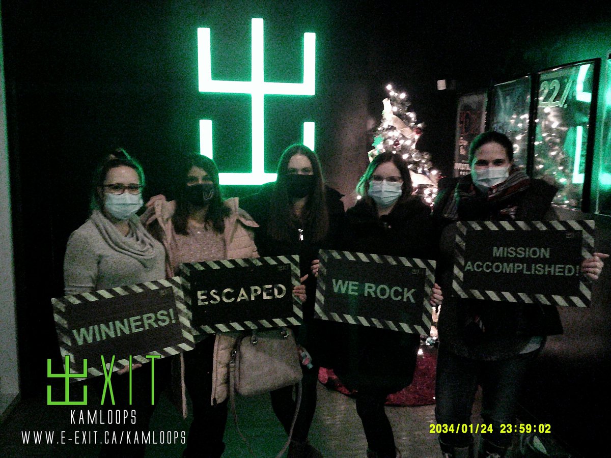 exitkamloops's tweet image. Here’s some of our awesome escapee’s from Dec 5th - Dec 11th, 2021. Many failed and many succeeded! Test your wits today! #ExitKamloops #kamloopsescapegames
facebook.com/media/set/?van…