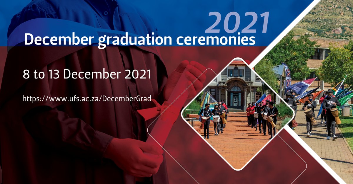 UFSweb's tweet photo. It is Day four of the #UFSVirtualGraduation🎓 ceremonies. Qualifications will be awarded to graduands in the Faculties of Health Sciences, Law, and Theology and Religion. 

📺 Watch the #UFSGraduation2021 ceremony on https://t.co/ag9t2k5h7j

📒Programme: https://t.co/PLMdBnU9I1 https://t.co/ALngkVl6jm