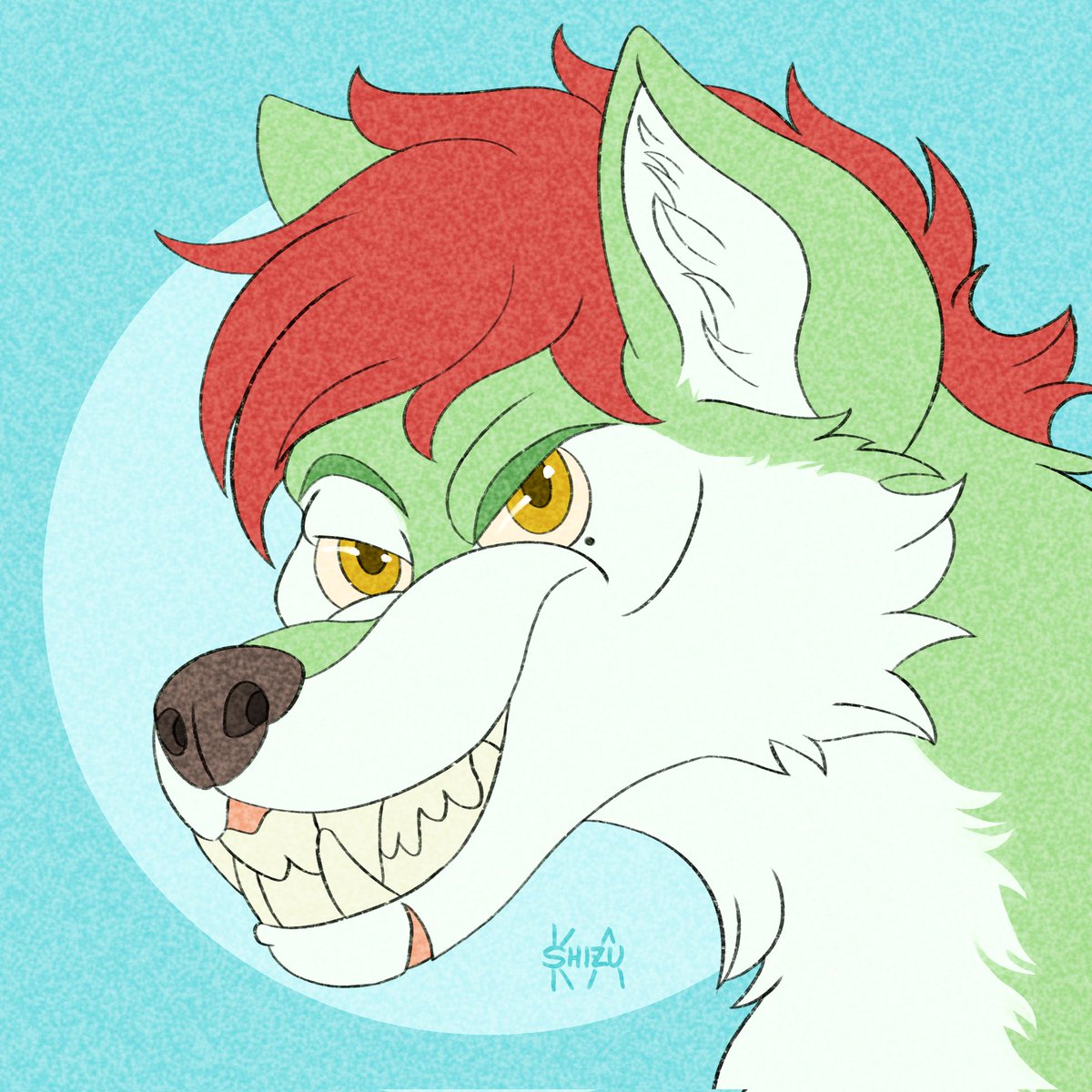 Lee_the_Drolf's tweet photo. This is a portrait by @OriaShizuka. I like it because this style is really peculiar and I appreciate the alternative version. It's like a 'shiny pokemon version'.
Have you already try to caught me with your pokeball?
#furry #fursona #drolf #commission #leethedrolfcommission https://t.co/TFcGYwL23K