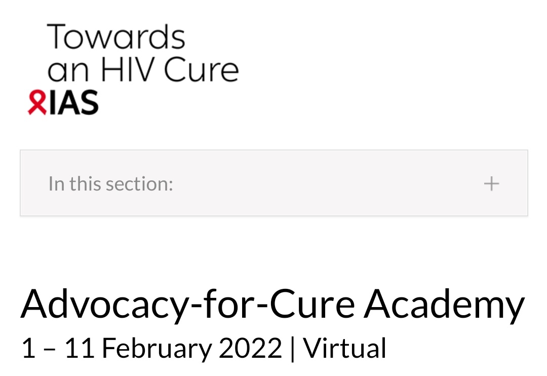 zvandiri's tweet photo. Interested in HIV cure-related advocacy? Here is an opportunity to participate in a series of interactive workshops on HIV cure advocacy organized by @iasociety in partnership with @HIVpxresearch 
Follow link to learn more! https://t.co/pZ7hsBJ5DT https://t.co/D3CXb8PNHr