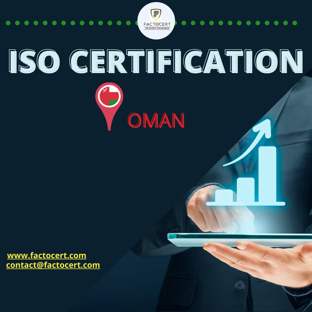factocert's tweet photo. Every organization #benefits from #ISOCertification in #Oman since it offers the best solutions and techniques. Get your #business #certified with #Factocert across Oman and its regions. For more information, visit: https://t.co/aQmnJa7nzF
#ISO #qualitymanagement #Quality https://t.co/Wb2dwUgnzn