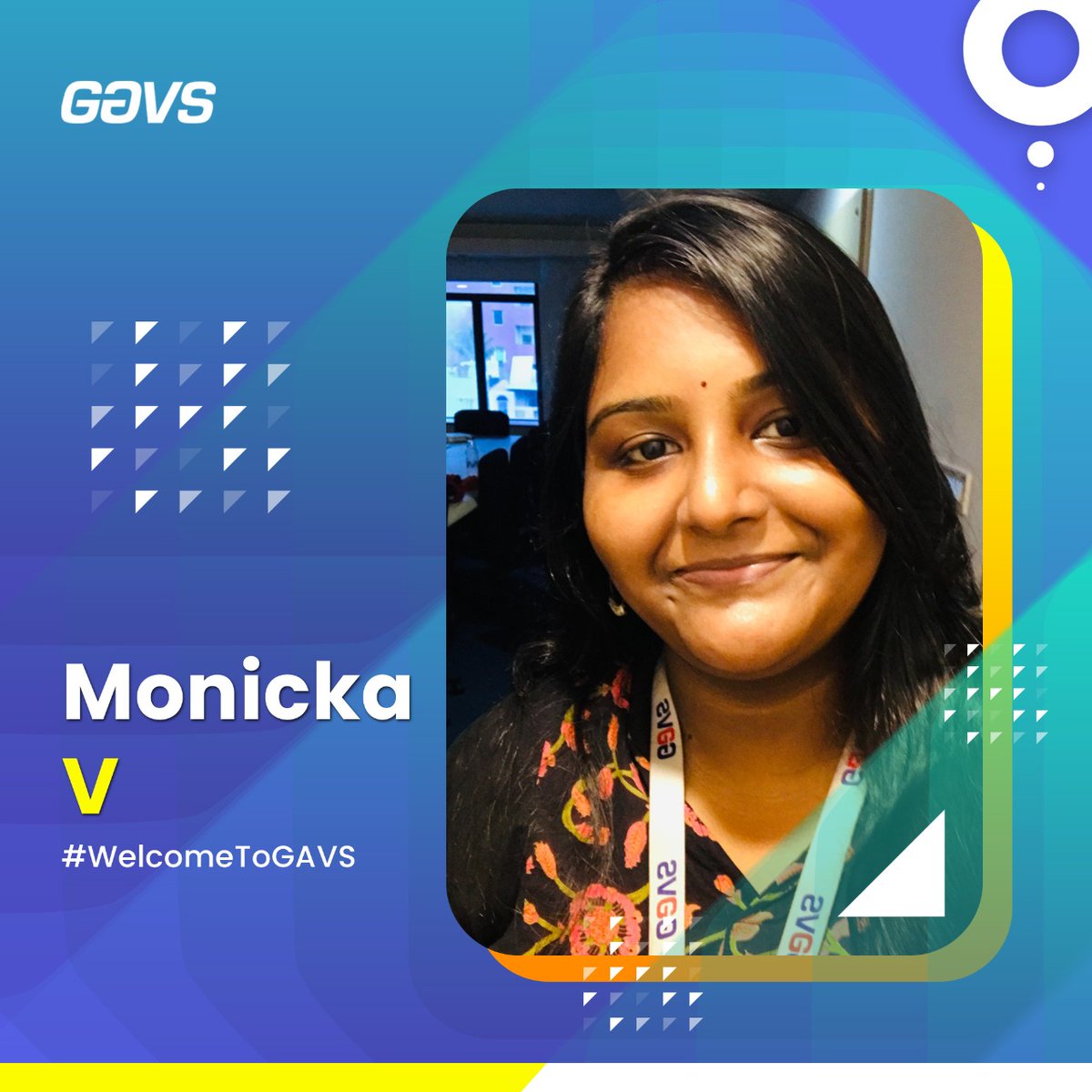 insideneurealm's tweet photo. We’re glad to have you onboard. Welcome to GAVS, Monicka.
#GAVSian #WelcomeToGAVS #SenseOfPurpose #IAmValued https://t.co/F8NRnjF2MB