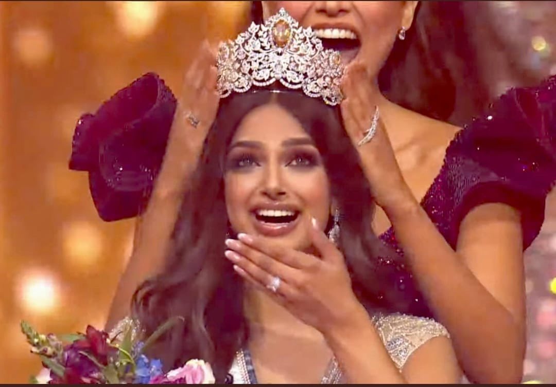 SwayamOdisha's tweet photo. Another Glorious moment for India. Harnaz Sandhu crowned Miss Universe 2021 !! 👑  Brings Home Crown after 21 years. https://t.co/4Xt56Lg2jx