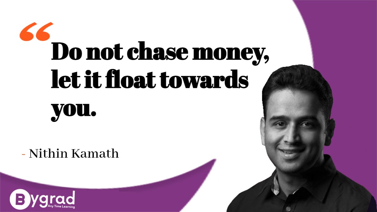 BygradOfficial's tweet photo. Founder of India's largest brokerage firm in India
-Zerodha, Nithin Kamath and his brother Nikhil built
their dream from scratch.
Nithin advise his young investors to allow their
money to grow, over chasing paychecks.
#bygrad #nithinkamath #MondayMotivation #Mondayvibes https://t.co/zbzgBoJvMJ