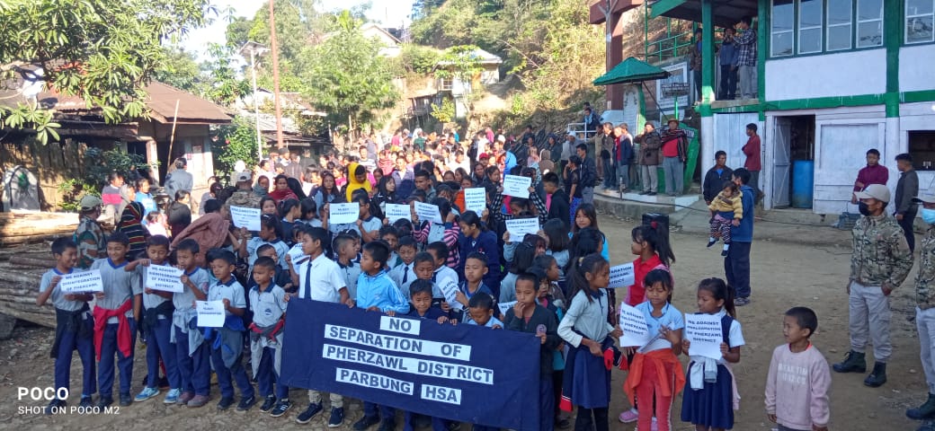 pherzawl's tweet photo. Protest rally in Parbung this morning https://t.co/oUqOsU51X3