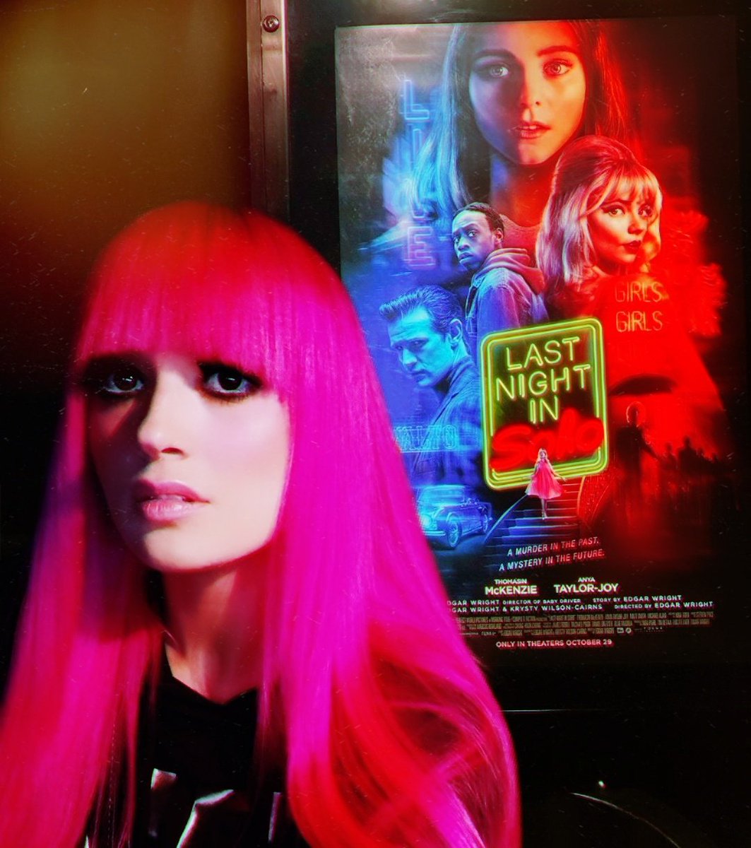 JordanElizabeth's tweet photo. Saw @lastnightinsoho for my birthday on November 19th! 💖👻🎂 It was everything I imagined/dreamed of and BETTER. It was SO colorful and magical. Nothing beats horror movies about ghosts set in the 1960's. Absolutely loved the retrO glamour. It was to DiE for!!🍿🎞️🩸🎬🎫🎥💕🕯️✨ https://t.co/8rNr0JZtIg