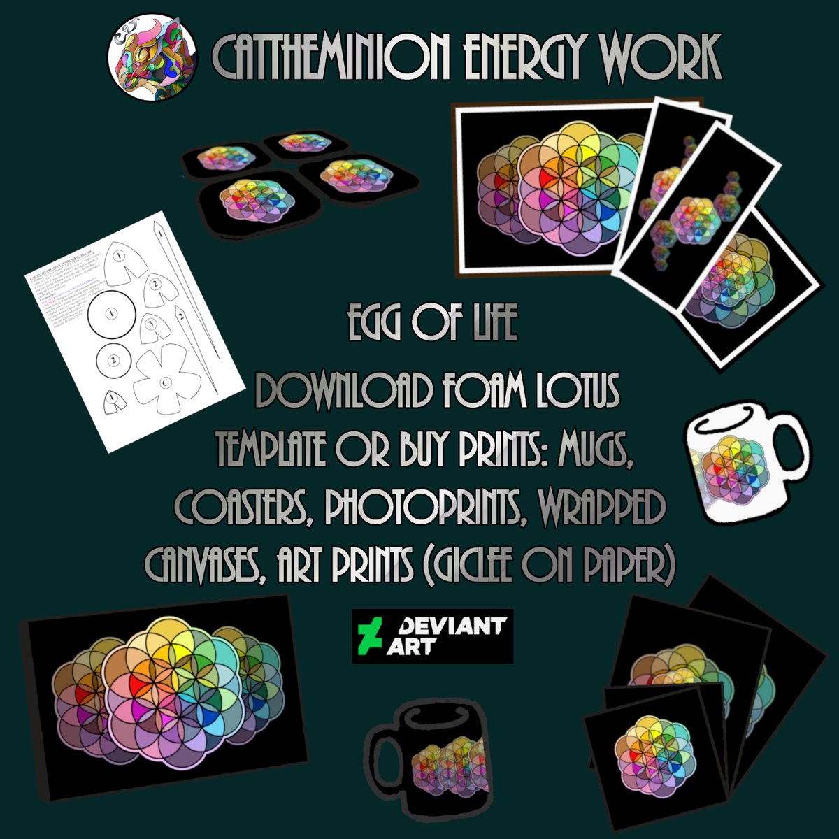 #eggoflife #merch #forsale in my #cafepressshop, #prints in my #deviantart #printshop, #stressrelief #coloringforadults in my #energy Forms #coloringbook on #amazon #kindledirectpublishing, & #craftfoam #chakra #lotus set or #template in my #etsyshop
linktr.ee/cattheminion
#etsy