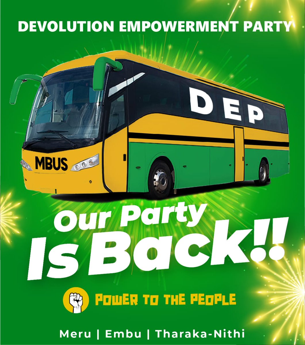 Aminia_Dada's tweet photo. When political parties are formed. We need to look into what they stand for. Kiraitu Murungi looked into making Devolution Empowerment a reality with the Bus
#FormNiDEP https://t.co/ea4jgdswM5