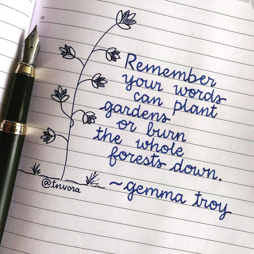 tnvora's tweet photo. Watch your words!

#Handwritten https://t.co/3ZtuDkiiqD