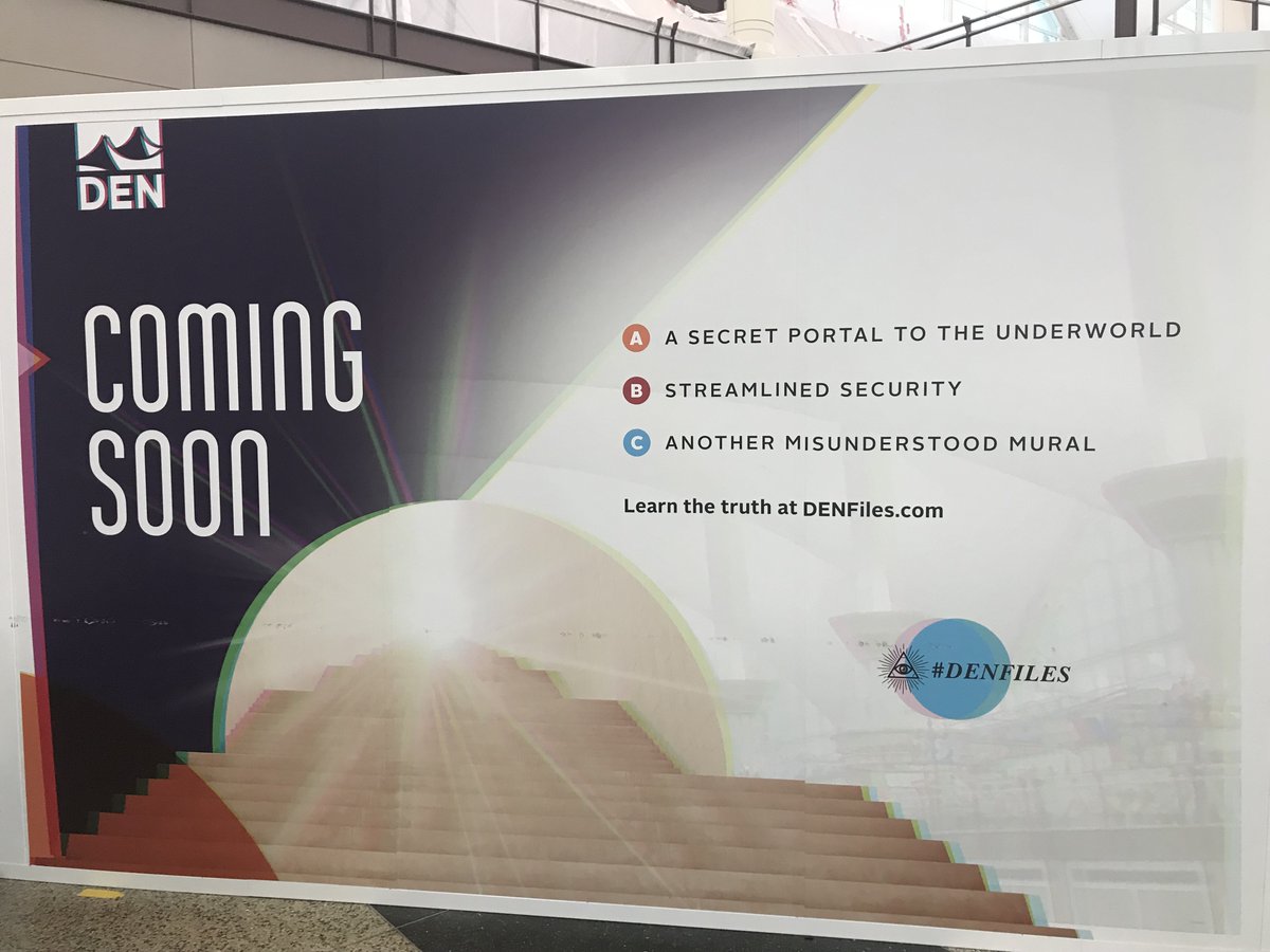 DanielAlanJonez's tweet photo. #Denver #Airport #Conspiracy signs part 3 #DenFiles
"New concessions? Or new conspiracies?"
#DenverAirport #Conspiracies #Alien #UFO #UAP #UFOtwitter https://t.co/2jwesgFT76
