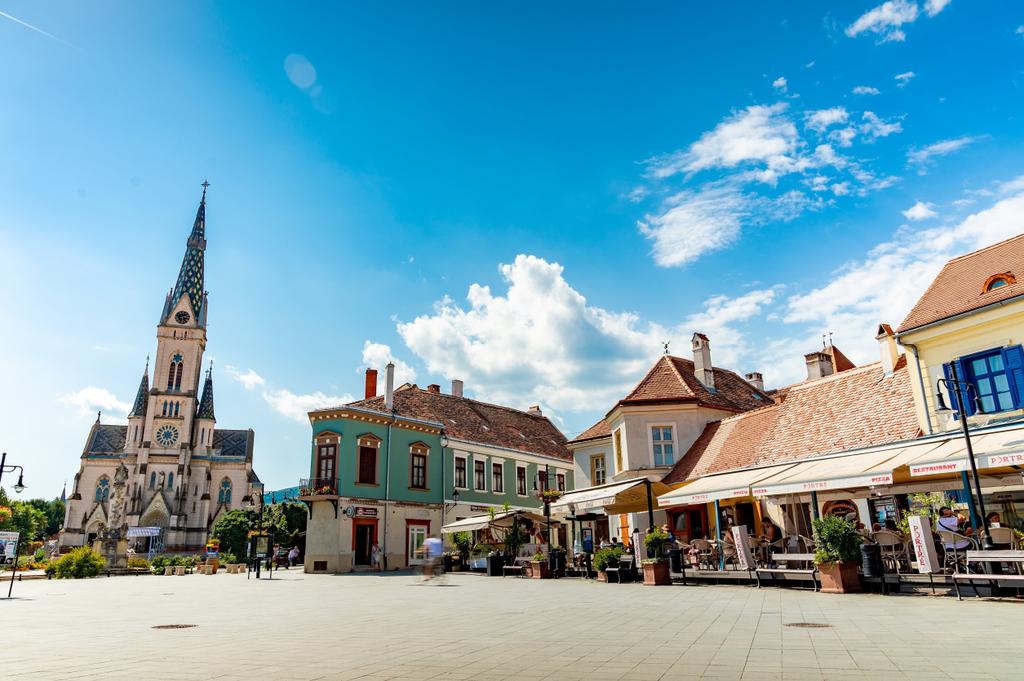 【 の風景】 ハンガリー西部、オーストリアとの国境沿いにある町。”小さな宝石箱”と言われるくらいに中央の城を中心に美しい街並みが形成されている。歴史の深い町です。