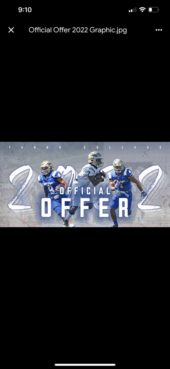 AbreuRa1mon's tweet photo. After an amazing talk with @CoachKoustmer I’m blessed to announce my 1st official offer from @TaborCollege ‼️🟡🔵🐦 
@HAHS_COUGARS_FB @PaFootballNews @NEPAFootball @NEPANation https://t.co/cqCzdscWXy