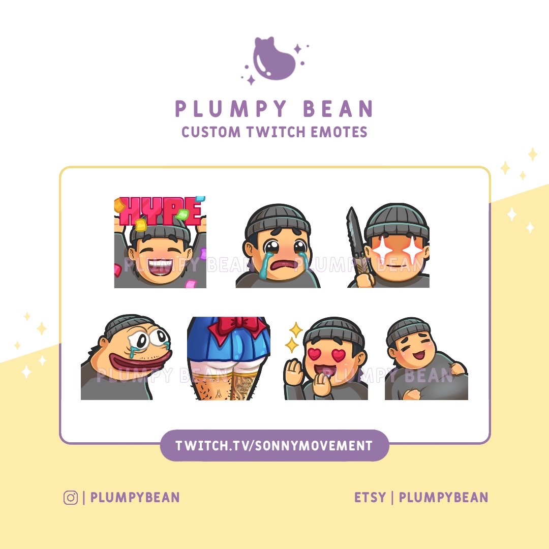 SonnyMovement's tweet image. ANOTHER THANK YOU TO @PlumpyBean FOR THE NEW  EMOTES! 

I NEEDED A NEW OVERHAUL AND PLUMPYBEAN DELIVERED WITH THE GOODIES!

#EMOTES #TWITCHSTREAMER