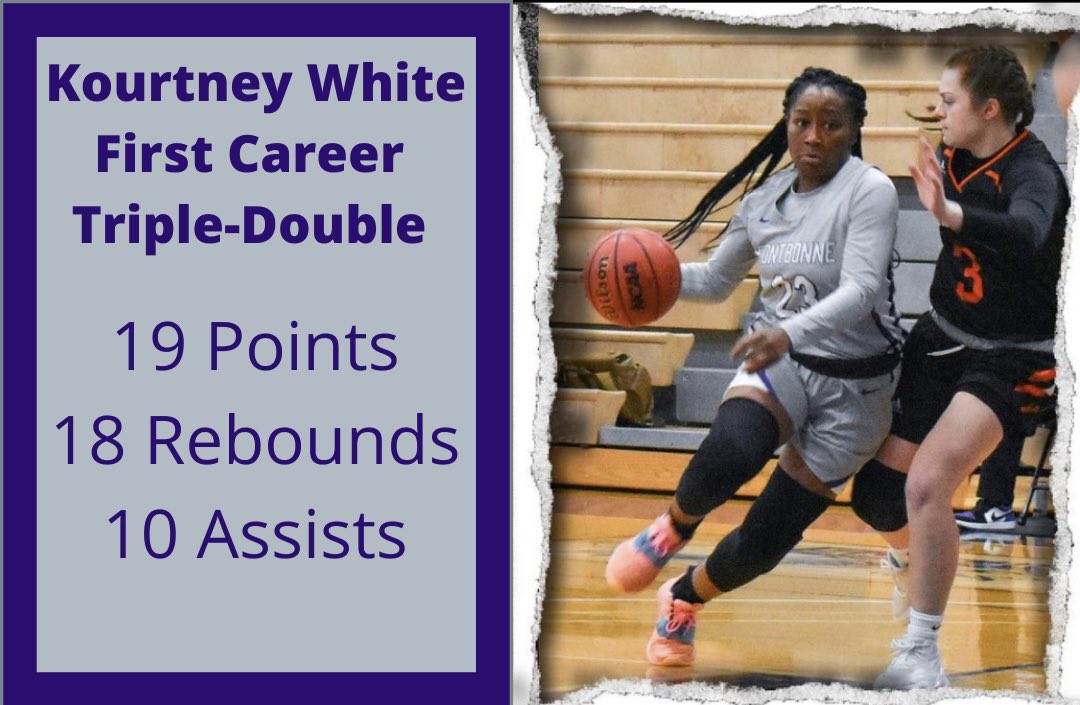 fontbonnewbb's tweet photo. Kourtney White gets her 1st career triple-double today with a crazy stat line! https://t.co/rEbbdAYUSe