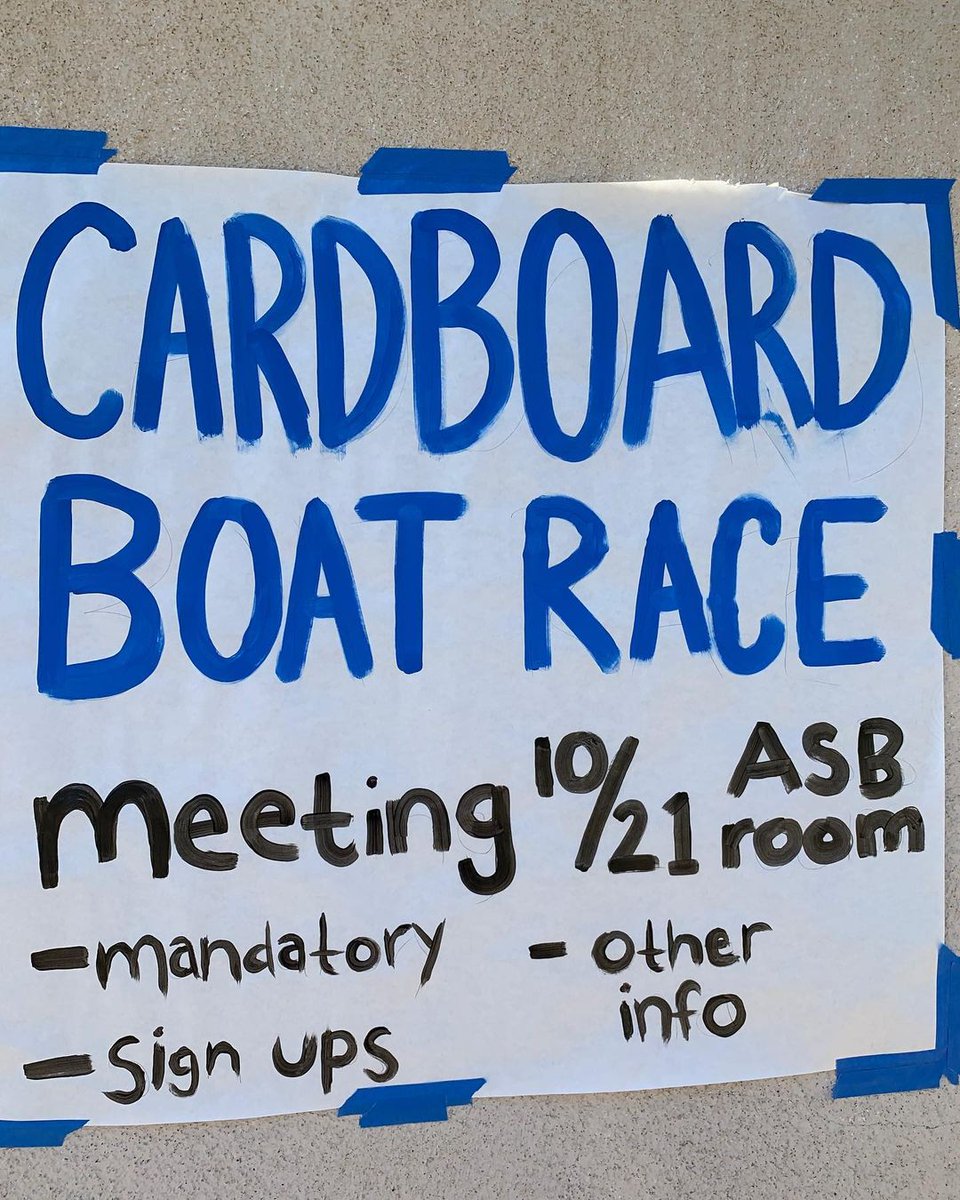 SCHOOL SPOTLIGHT!

Ventura High School (asb_vhs) has not only set participation records this school year, but they even held a CARDBOARD BOAT RACE! VHS--We are so proud of y'all!