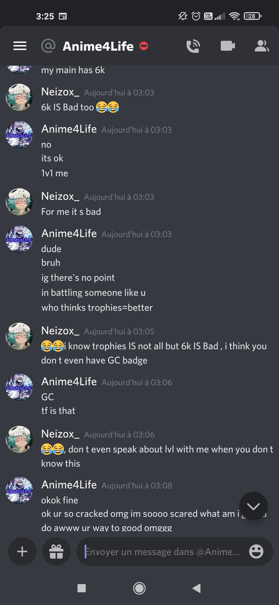 Ça me fume les rdm qui se croient chauds et qui te clc pour te 1v1